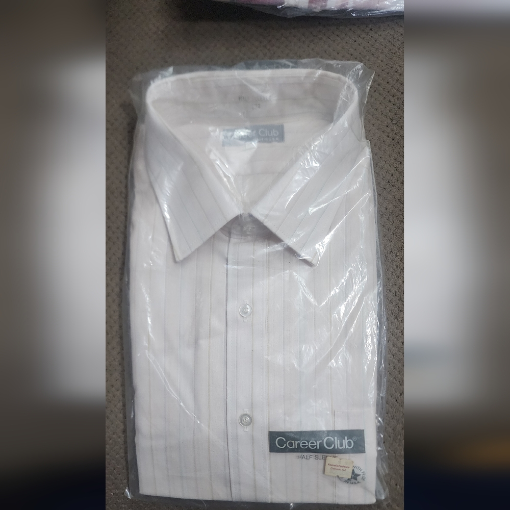 Vintage 1970s Career Club Multi Colored Striped Half Sleeve Shirt